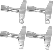 HAMPPLIES 4pcs Drum Key Tuner C Key Chakra Drums Drum Dial Piano Tuning Kit Drum Tuning Key Acoustic Drum Stick Screwdriver Drum Tool Kit Holder Spanner Jumbo Torque Silver Aluminum Alloy
