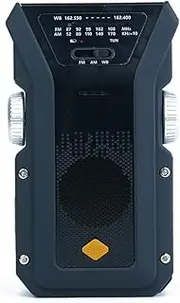 Solar Powered Radio Multifunctional Hand Crank Recharging Radio Portable Camping Hiking Fishing Radio with Light Function