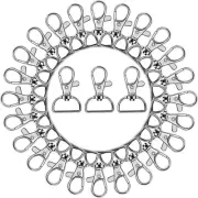 50PCS Swivel Clasps Lanyard Snap Hooks, Premium Key Chain Clip Hook Lobster Claw