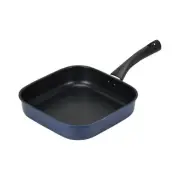 pearl metal frying pan, square shape, 24 x 24 cm, IH compatible, fluorine proces