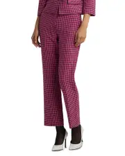St. John Stretch Mini Plaid Pants