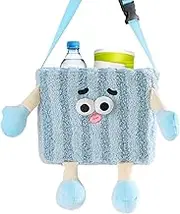 LeoLeozz Trash Can for Car,Car Tissue Storage Box | Decorative Backseat Organizer, Paper Napkin Holder, Cute Plush Tissue Organizer, Car Accessories for Car Truck SUV (Blue)