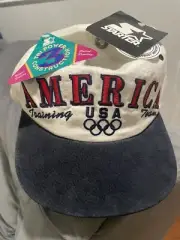 Vintage America USA Olympic Starter Tri Power Snapback Hat 90's New With Tags
