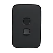 Clipsal Iconic ASH GREY Essence Skin 2 Gang Switch Rocker - E3042C-AG