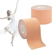 [YJSDDNTY] Boob Tape Adhesive Bra Push Up for Backless & Strapless Evening Dresses, Prom Dress or Wedding Dress, Invisible Bra Fashion Tape, 5 Metres, Pack of 2, Black, M