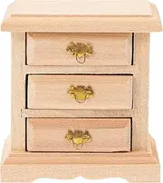 ULTNICE 1 12 Dollhouse Furniture Miniature Nightstand Wooden Dollhouse End Table Bedside Table DIY Dollhouse Accessories Photo Props (White), 5.4X3.2CM, U14FGYHF08NRTD405X57L
