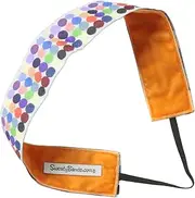 [Sweaty Bands] Womens Girls Headband for an Active Fitness Lifestyle - Sweat-Wicking Non-Slip Velvet-Lined Stylish Fitness Hairband - Chakra Dots Multicolored 1.5-Inch