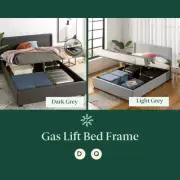 Zinus Bed Frame Queen Double Size Fabric Gas Lift Upholstered Storage Base