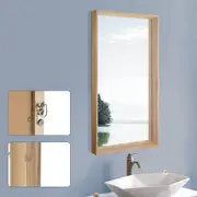 Bathroom Solid Wood Wall Mirror Makeup Decor Bevel Edge Mirror 50��90cm