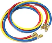 SOLUSTRE Ac Charging Hose 72 Long R12 R22 R404a R502 R134a Compatible Oil Resistant Diy Kit 1/4 Sae Connectors