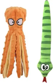 Squeaky Dog Toys for Small, Medium, and Large Pets, Cute Interactive Plush Dog C