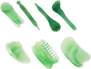 Set 7-piece Resin Massage Tools for Face Scalp Board Scraping Board Natural Resin