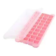 Pink 36 Grids Silicone Mould Ice Cube Tray With Lid Mold Maker Tool Square DIY Mould