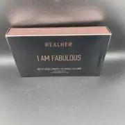 REALHER I AM FABULOUS Lip Set Deep Red Lipstick Gloss Liner Vegan New