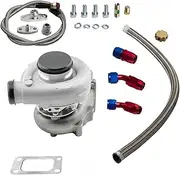 T3 Universal Turbo Charger .50 A/r T4 0.63 A/r + Oil Inlet Return Feed Lines