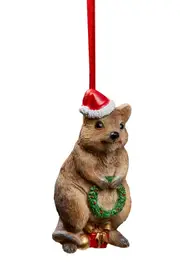 Aussie Christmas Hanging Decoration - Quokka 7.5cm