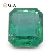 3.09ct Octagonal/Emerald Cut Green Emerald GIA Certified Zambia (F2)