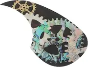 HAMPPLIES Teardrop Shape Guitar Pickguard Self Adhesive Scratch Resistant Protector for Electric Acoustic Guitars Easy Installation Durable Wear Resistant Design
