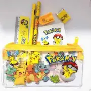 Eevee Pikachu Eevee Stationary Set Cartoon Pencil Ruler Eraser Set A Gift