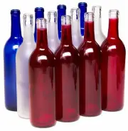 Home Brew Ohio Multi-Colored Bottles For Bottle Tree - Red, White And Blue