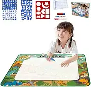 Water Doodle Mat, Reusable Drawing Board, Washable Painting Pad, MessFree Magic Cloth, Foldable Educational Toy, Kids, Toddler, Family Fun, 31x4.2x23cm Multicolor