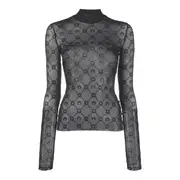 [Marine Serre] Recycled Mesh Flock Highneck Top