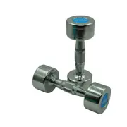 4kg x 2 Chrome Fixed Solid Dumbell - Commercial Grade Hand Weight Total 8kg