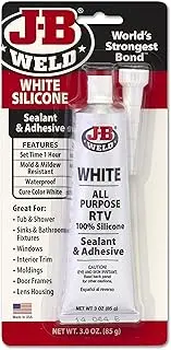 JB Weld Silicone Sealant and Adhesive, White, 85 g