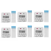 6X 1 Second Interval 12V Digital LCD Timer Switch Weekly3599