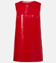 [Norma Kamali] Norma Kamali Faux patent leather minidress AU 10 red