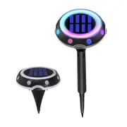 Water Resistant Solar Ground Light Multi Color Outdoor Garden Buried Lamp for Pathway Walkway Patio Yard Lawn