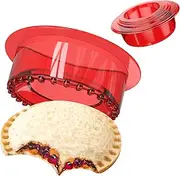 YUMKT Sandwich Cutter and Sealer,Cookie cutter Cool Sandwich Cutters for Kids Breakfast Sandwich Maker Cute Peanut Butter and Jelly Sandwiches DIY Lunchbox and Bento Box of Boys Girls (5, red)