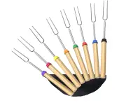 Barbecue sticks, roasting BBQ sticks set marshmallow roasting bars, stainless steel hot dog fork