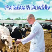 Pocket Reader Pet Chip Scanner Standard Handheld Backlit LCD Tag Reader ID Scanner for Animals and White