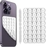 GEEHUA Silicone Double-Sided Suction Cup Phone Mount, Hands-Free Grip Holder for Selfies Videos Anti-Slip Mirror Shower Phone Case Holder for Most Smartphones (White)