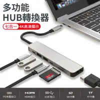 在飛比找PChome24h購物優惠-ANTIAN Type-C 七合一多功能HUB轉接器 USB