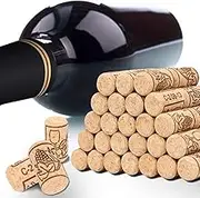 Recycled Wine Corks, Natural Straight Softwood Wine Bottling Corks, Fits Most Bottles, Non-Leak Airtight Seal For Wine Making Corks Seals for Wine Bottles