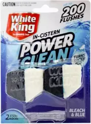 White King In-Cistern Power Clean Bleach & Blue , 50 G (Pack of 2)