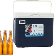 Insulated Storage Box - Camping Cooler Box | 12L Car Insulated Storage Box Long-Lasting Cooler, Picnic Fishing Ice Retention Food Container for Seafood, Beverage, Breast Milk