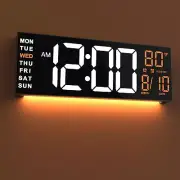 16" Large Digital Wall Clock Timer, Remote Controll, 2 Alarms, LED Display, 8...