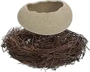 Alipis Egg Shell Bowl with Bird Nest Broken Egg Bowl Funny Egg Shell Vase Food Dessert Fruit Bowl Easter Table Centerpiece for Party Supplies