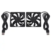 80mm 5V USB Fan - 2 Pack 8cm 8015 Brushless DC Cooling Fan for PC Computer Router Case Cooler Black