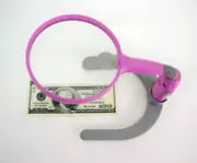 Economy Magnifying Detachable Lamp Light Desk Tabletop Magnifier Handheld Pink