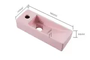 NEW Ultra Small tap hole on left or right WALL HUNG Art Basin Caravan tiny house