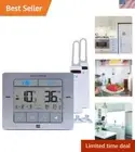Stainless Steel Digital Wireless Thermometer with Alarms for Home & Restaurants