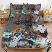 a1304 Castle Crashers Duvet Cover Set, 3 Piece Bedding Set 86x70" Double Sided Printing Decorative Comforter Cover Set (1 Duvet Cover + 2 Pillow Shams