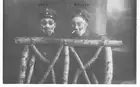 WWI Picture Postcard Original 2 American Soldiers in Uniform with Clown Makeup