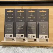 BLACK PARKER quink ink Cartridges refills Genuine Fits Parker fountain pens x 4