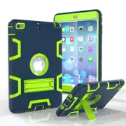 MCC Stylish Shockproof iPad mini 5 2019 Case Cover Heavy Duty Kids Apple [Blue+Green]