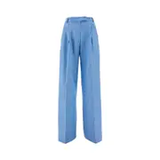 [DES PHEMMES] DES PHEMMES Sequinned wool-blend wide leg pants Woman 40 40 Blue